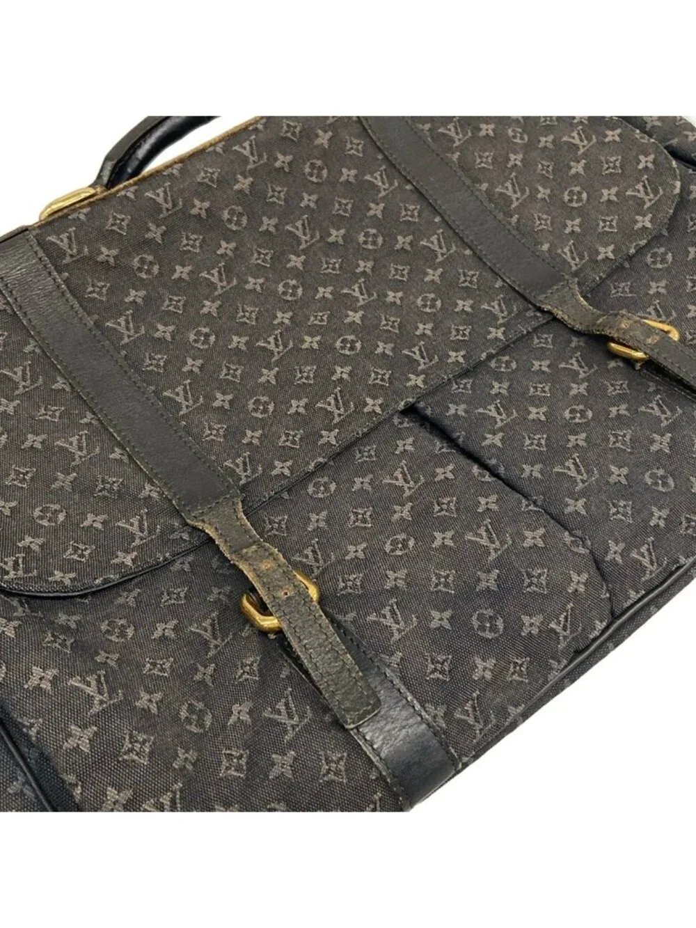 Louis Vuitton Shoulder Bag Monogram Mini Denise Blue